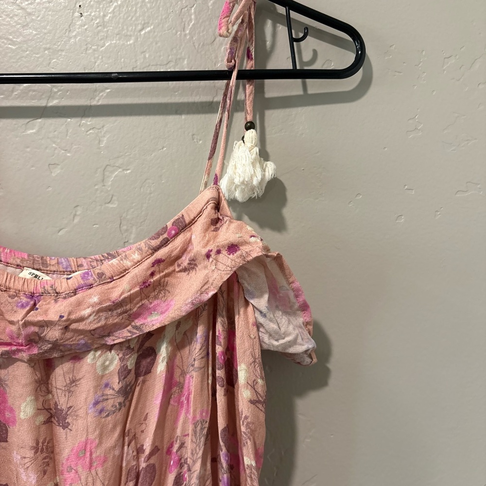 Spell & The Gypsy Pink Spaghetti Strap Long Dress - Picture 4 of 8